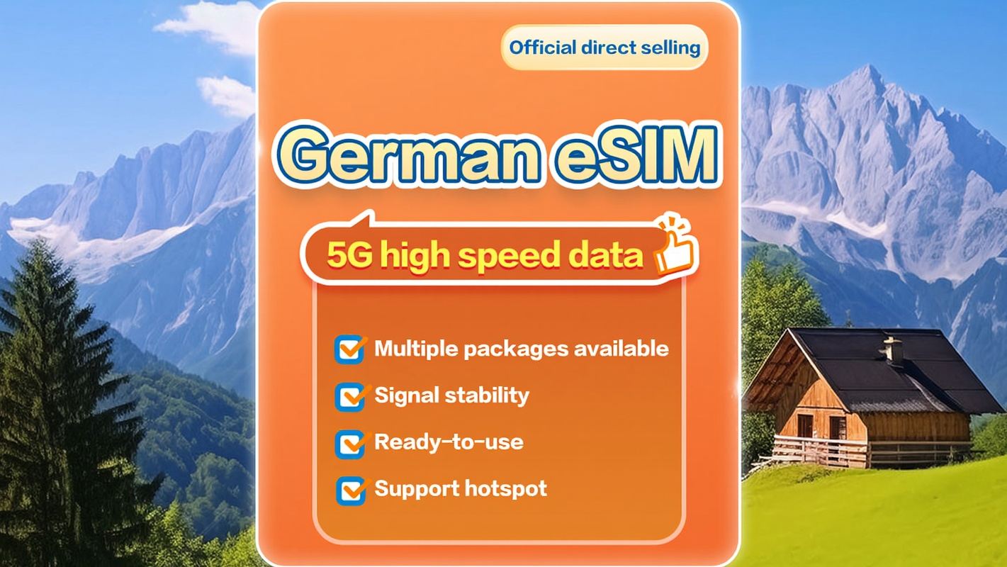 [Germany] 5G | eSIM | Multiple plans available | Subscription ready to use | Hotspot supported | QR Code