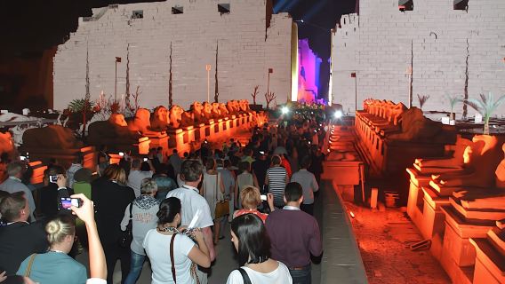 Sound and light show at the Karnak Temple from Luxor