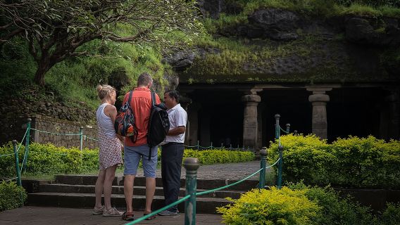 Excursión de día completo a la ciudad de Bombay con visita a las cuevas de Elefanta