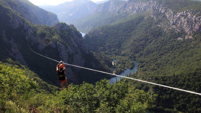 Zipline Croatia: Cetina Canyon Zipline Adventure from Omis