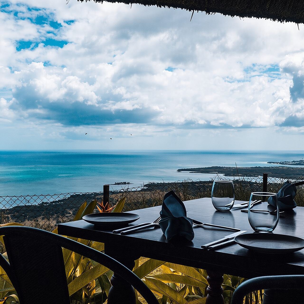 Mauritius airport pick-up, private charter, Le Chamarel Panoramic Restaurant reservation, and customized island-wide activities