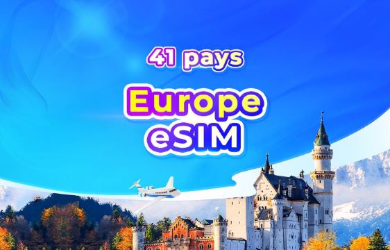 eSIM 4G/5G Europe | TikTok et ChatGPT disponibles | Forfait journalier/Forfait total de données | Facturation 24h/24 | Code QR