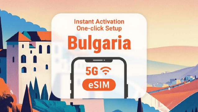 Bulgarien 5G eSIM | 3-30 dages dataforbrug | Hurtig aktivering med ét klik | Ingen ventetid på forsendelse | QR-kode