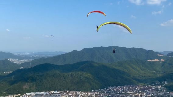 杭州蕭山雲石滑翔傘基地滑翔傘飛行體驗【專業教練帶飛+贈送GoPro影片拍攝】