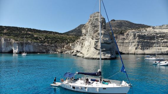 Full day sailing cruise on the West side of Milos island