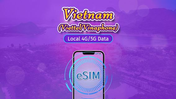 Vietnam | Vinaphone/Viettel 5G/4G eSIM | Pase diario | 24H/Día Natural | 5-15 días|Código QR