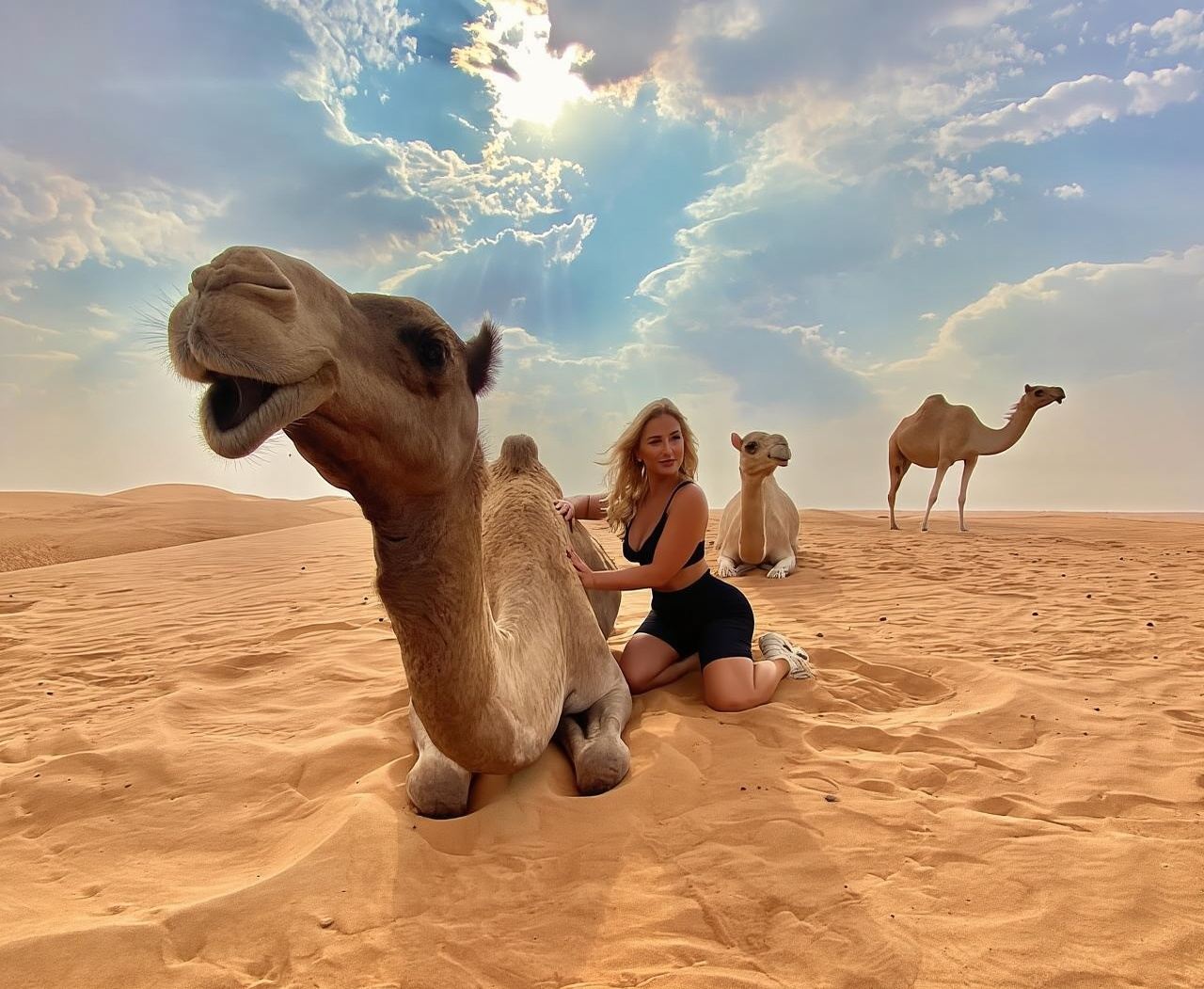 Doha: Half Day Layover Desert Safari, Camel Ride, SandBoard
