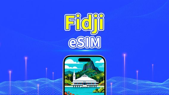 Fidji eSIM | 4G | Forfait de données quotidien/total | 1–30 jours | Facturation sur 24 heures | Code QR