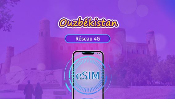 Ouzbékistan | eSIM 4G | Forfait journalier/Forfait complet | 1-30 jours | Facturation 24h | Compatible avec TikTok et ChatGPT | Code QR