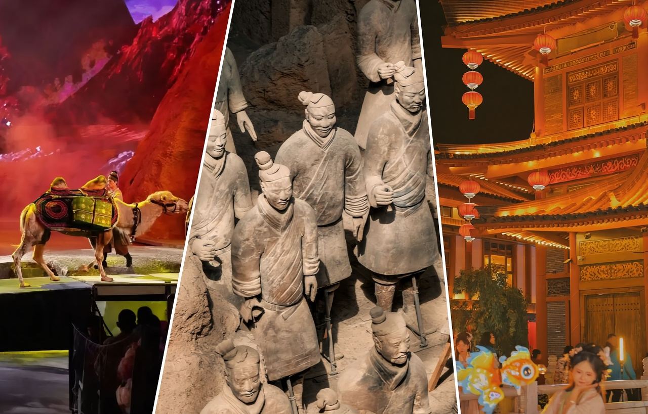Xian Terracotta Warriors & Legend of the Camel Bell Show & Tang Ever-bright City Day Tour