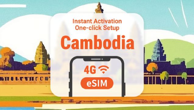 Cambodja eSIM | Dobbelt netværksdækning | Fuld AI- og TikTok-adgang | 1–30 dage | QR-kode