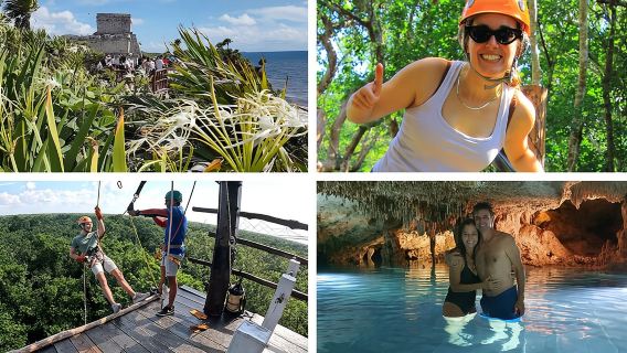 Playa del Carmen Jungle Tour: Tulum, Cenote Snorkeling, Ziplining and Lunch