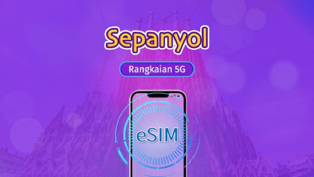 eSIM 5G Sepanyol | Menyokong TikTok, ChatGPT dan Aplikasi Popular Global Lain | Pas Harian / Pakej Keseluruhan | Pengebilan Berdasarkan Hari Semula Jadi | 1–30 Hari | Kod QR