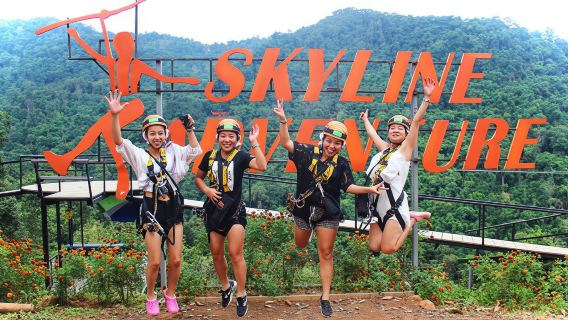 清邁叢林飛躍Skyline Adventure【極限套餐-飛躍38站+鞦韆+叢林飛車+自助餐+接送】