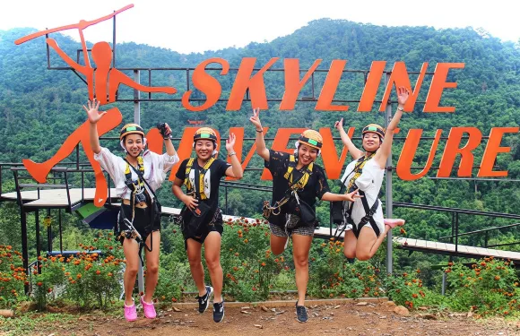 清邁叢林飛躍Skyline Adventure【極限套餐-飛躍38站+鞦韆+叢林飛車+自助餐+接送】