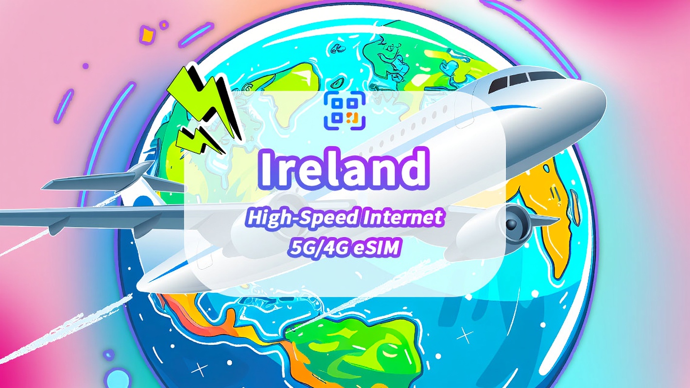 Ireland eSIM | 4G | Data berkelajuan tinggi | 24 jam | 1-30 hari | Kod QR