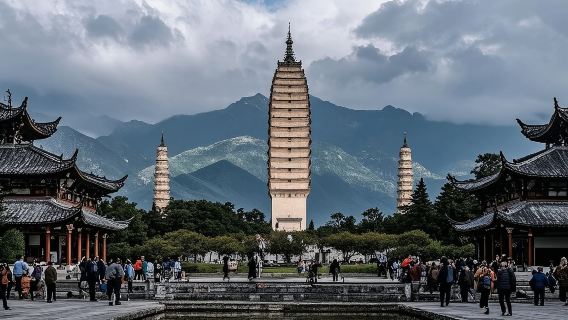 tour di un giorno a Dali, Yunnan: Tre Pagode del Tempio Chongsheng, Isola di Jinsuo