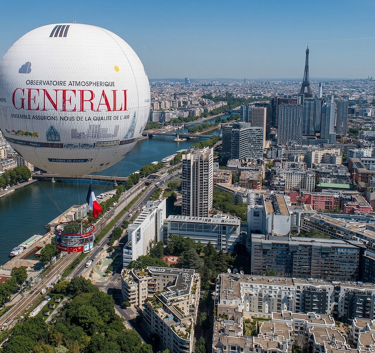 巴黎Generali 熱氣球體驗：飛越巴黎【高空俯瞰浪漫巴黎】