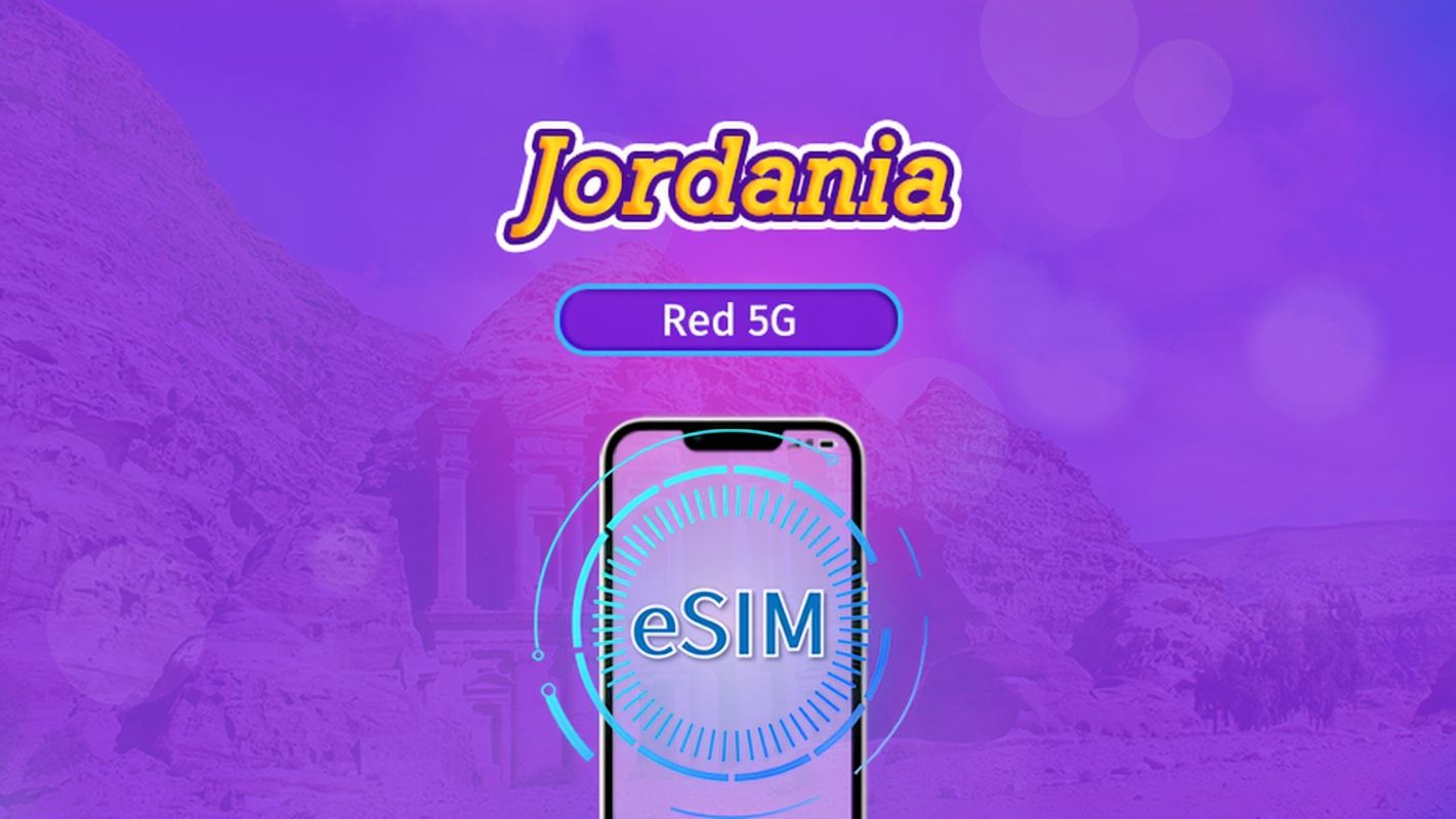 Jordania|4G/5G eSIM|Paquete de datos|Tarificación por 24 horas|30 días|Código QR