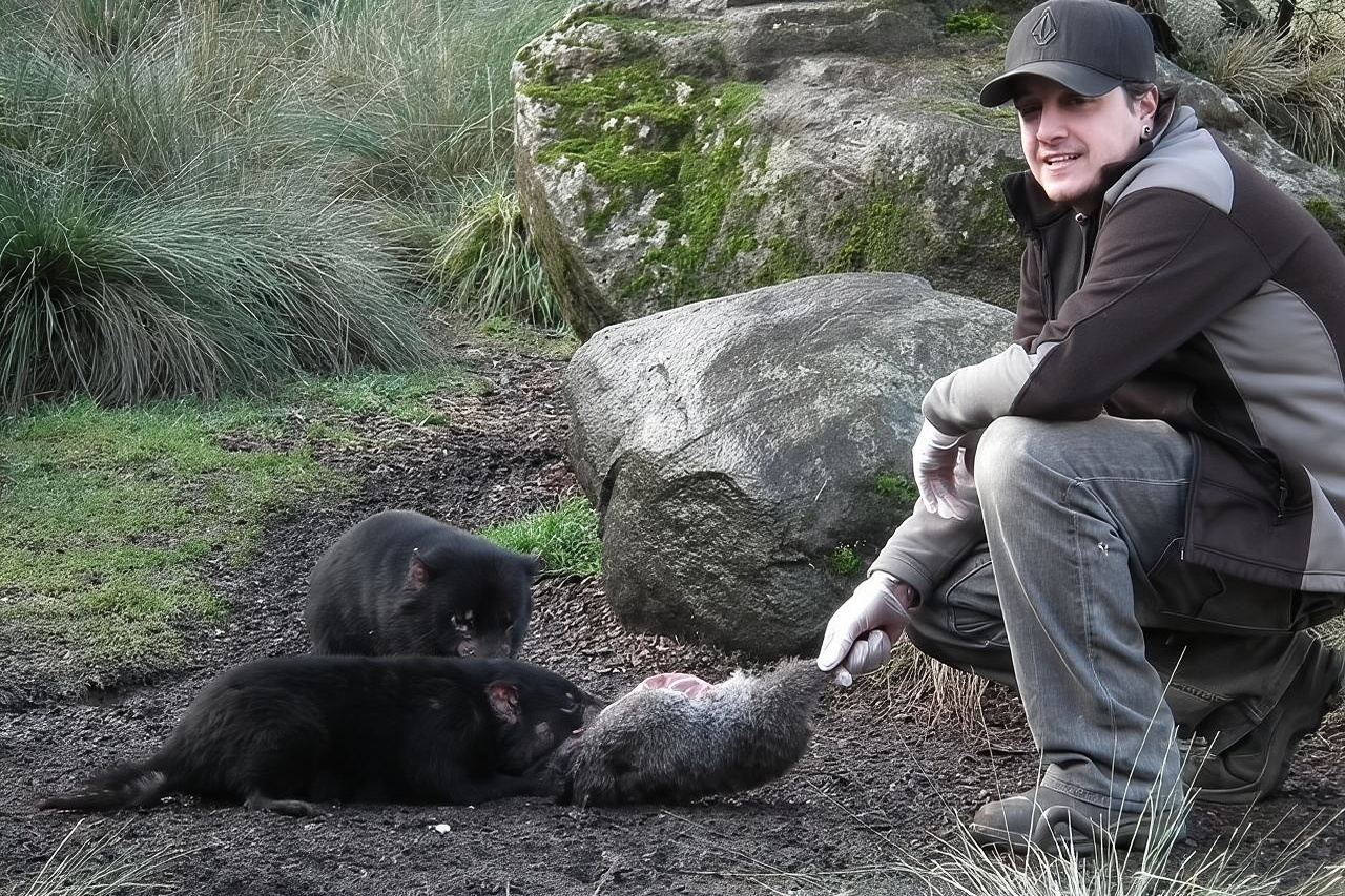 Tour nocturno para observar la alimentación del demonio de Tasmania en Cradle Mountain