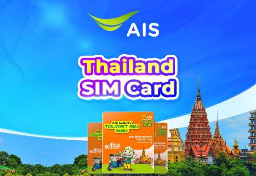 Thailand AIS 5G SIM Card | Unlimited Data | Local Phone Number | Pickup at Bangkok/Phuket Airports