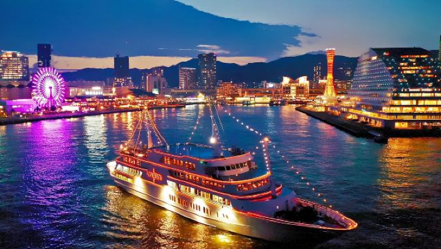 Croisière crépusculaire de luxe sur le navire Kobe Concerto en région du Kansai