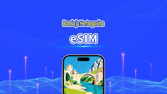 Bosnia ja Hertsegovina eSIM | Nopea nettiyhteys | 4G | Päiväpaketti/datapaketti | 24 tunnin laskutus | 1–30 päivää | QR-koodi