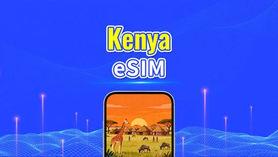 eSIM Kenya | 4G | Pakej Data Harian/Total | 1–30 hari | Pengebilan 24 Jam | Kod QR