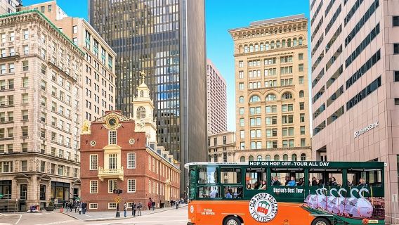 Boston Hop-On Hop-Off Trolley Tour with 13 Stops