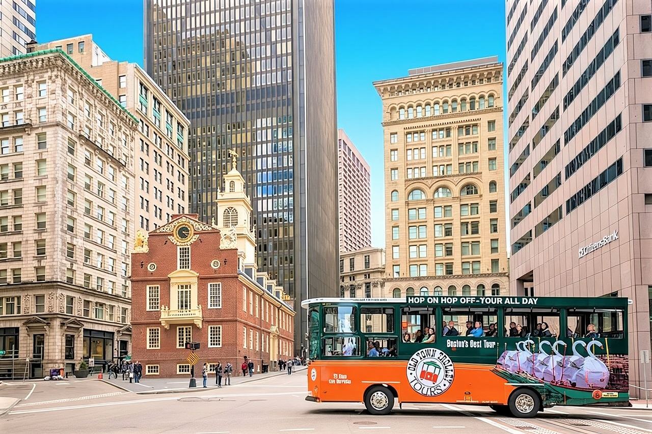 Boston Hop-On Hop-Off Trolley Tour with 13 Stops
