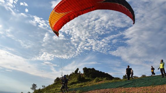 河源弗萊滑翔傘飛行俱樂部滑翔傘飛行體驗【提供專業高畫質攝影/專業教練帶飛】