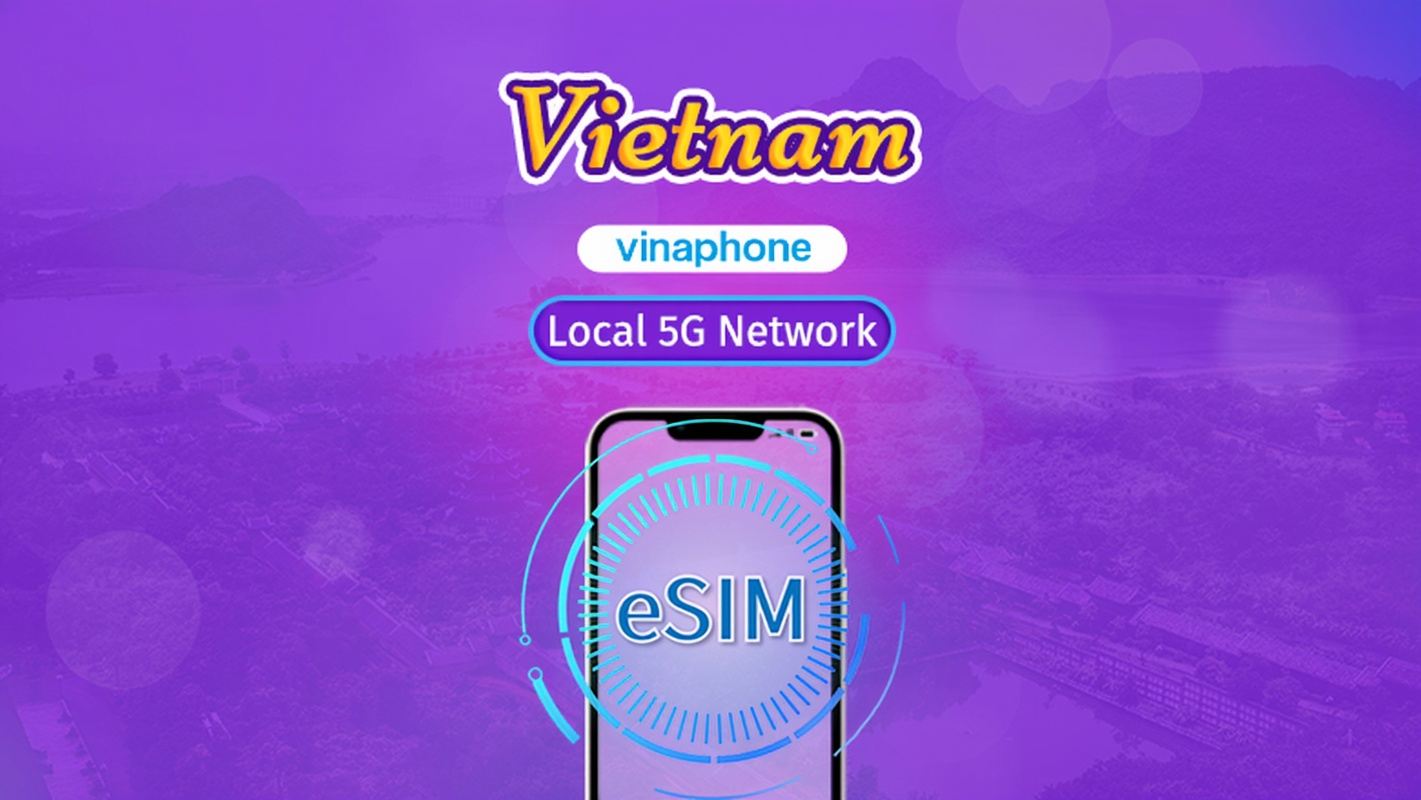 Vietnam Vinaphone | Local eSIM | Daily Plan | Natural Day Billing| 5-10 Days | QR Code