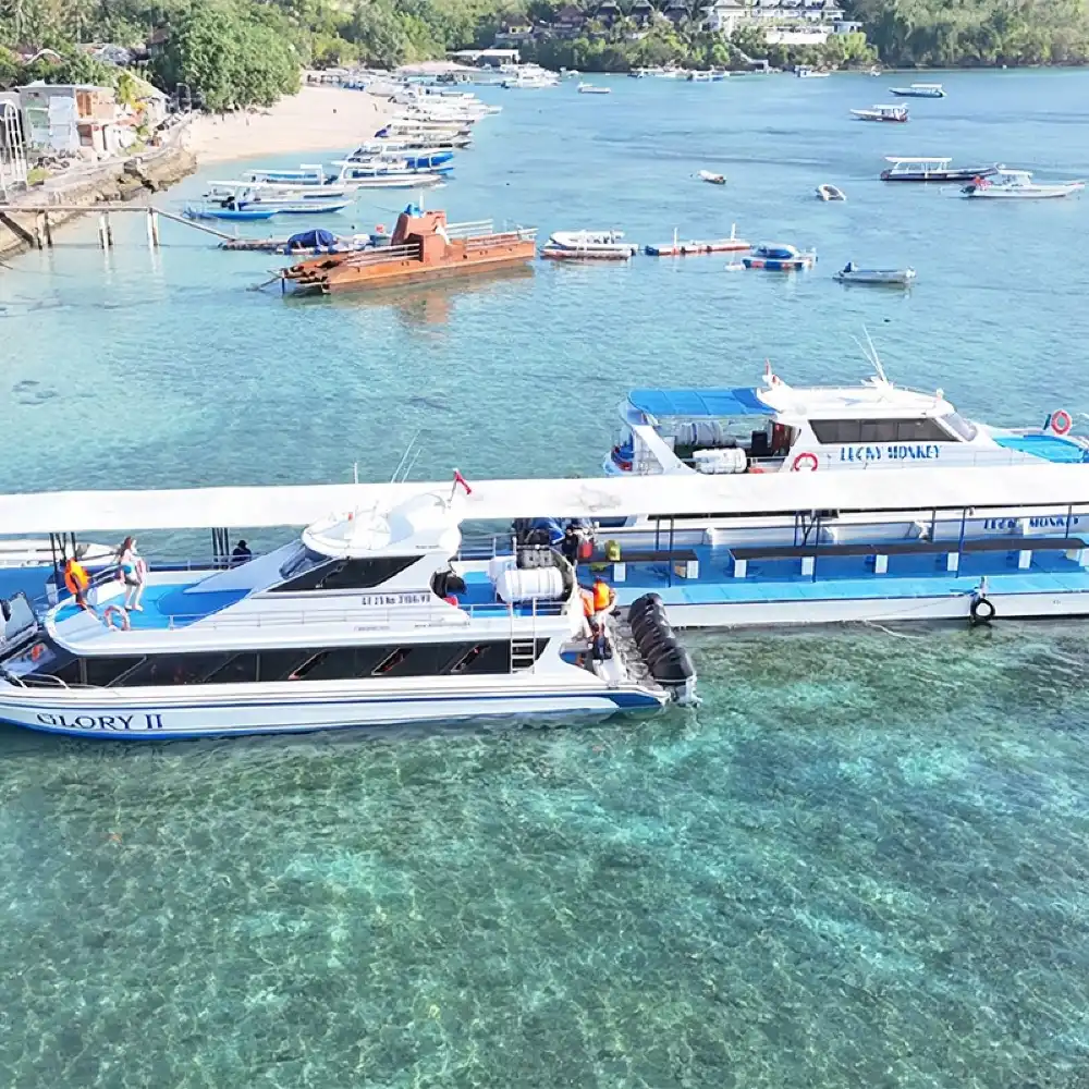 バリ島 ペニダ島 乗船チケット 高速ボート サヌール桟橋 から ペニダ