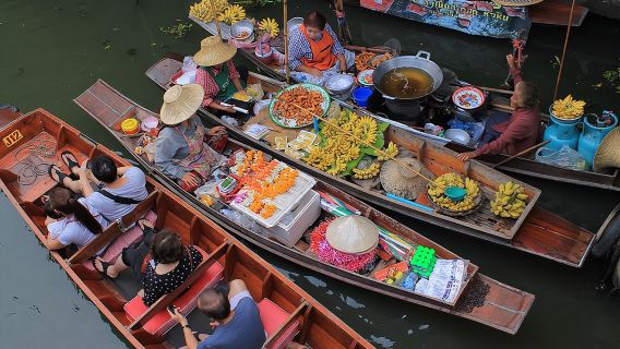 Half-Day Railway Market and Floating Market Tour in Thailand
