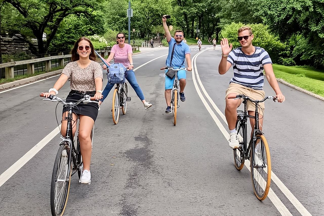Fietsverhuur in Central Park in New York