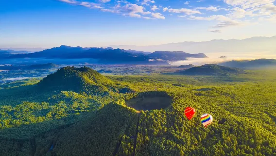 騰衝火山公園+熱海景區+疊水河一日遊 可升級浴谷溫泉 熱氣球