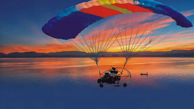 杭州千島湖天翔動力傘基地動力傘飛行體驗【專業教練帶飛/可選親子飛】