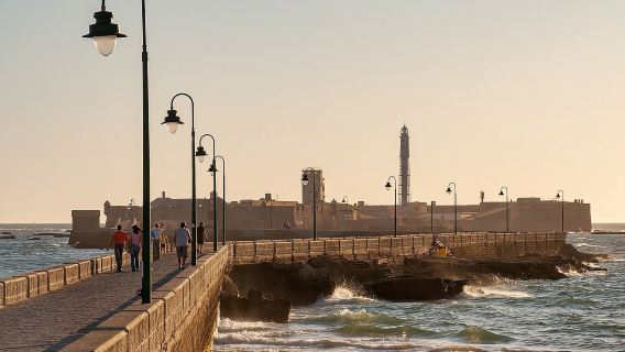 Esperienza di cibo sano privato e tour a piedi a Cadice