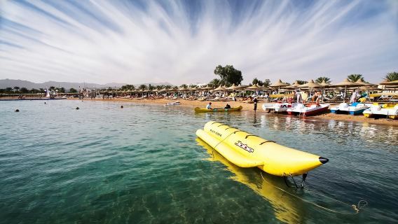 Dubais einzigartiges Bananenboot-/Wasser-Donut-Erlebnis (selbstgeführt), geeignet für Kinder ab 12 Jahren