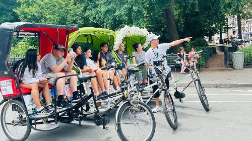 Central Park Film Spots Pedicab Tour Transfer Services