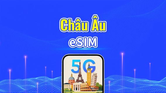 Châu Âu 5G eSIM | Hỗ trợ đầy đủ AI & TikTok | Gói dữ liệu ngày/tổng | 1–30 ngày | Tính phí 24 giờ | Mã QR
