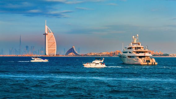 The Yellow Boats: 99-Min Premium Boat Tour - Palm, Burj Al Arab & Dubai Marina