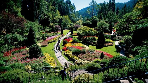Tour durch die Victoria & Butchart Gardens mit Fähranfahrt ab Vancouver
