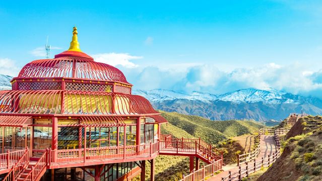 CNY 5 voucher · Zhangye Colorful Danxia Scenic Spot half-day tour · 3 daily departures available · Optional sunset tour included