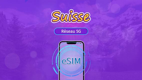 Suisse | eSIM 5G/4G | Forfait total | Facturation 24h | 7–30 jours | Code QR
