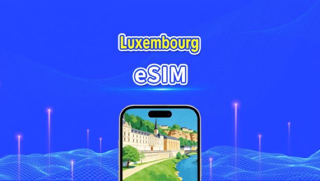 Luxembourg eSIM | Højhastighedsdata | 4G/5G | Daglig pakke/datapakke | 24 timers fakturering | 1-30 dage | QR-kode