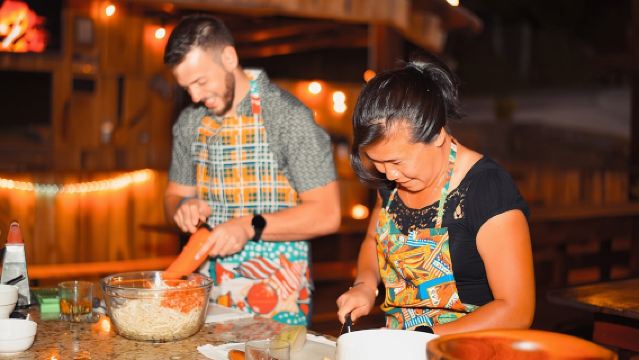 Kook- en salsadanslescombinatie