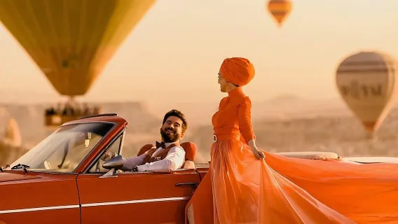 Cappadocia: Sunrise, Day Tour & Sunset Classic Car 2 hours tour with transfers for a group of 4