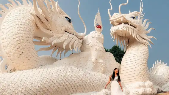 【十一大促】清邁白廟+黑廟+藍廟一日遊丨搭配長頸族/咖啡廳