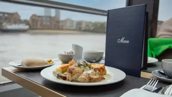 Thames River Sightseeing Cruise in London, UK + Boat Ticket + Lunch